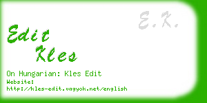 edit kles business card